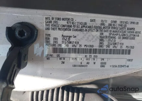 2012 Ford Focus Titanium from USA, damaged, VIN 1FAHP3J28CL270618